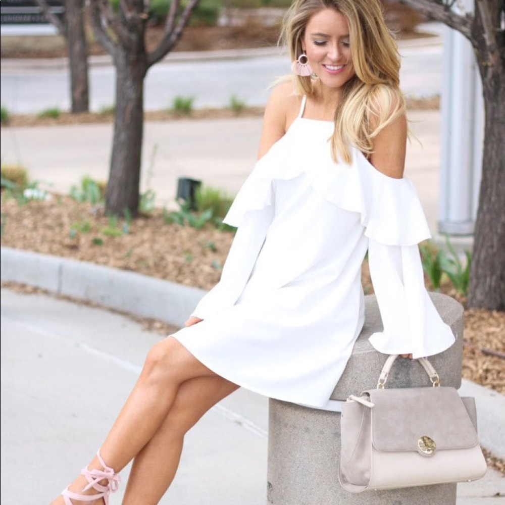 NEW White ruffle dress